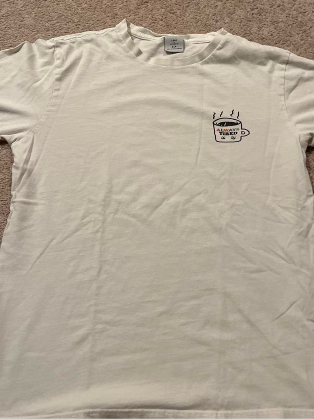 Cotton On White 'Always Tired' Graphic Short Sleeve Tee